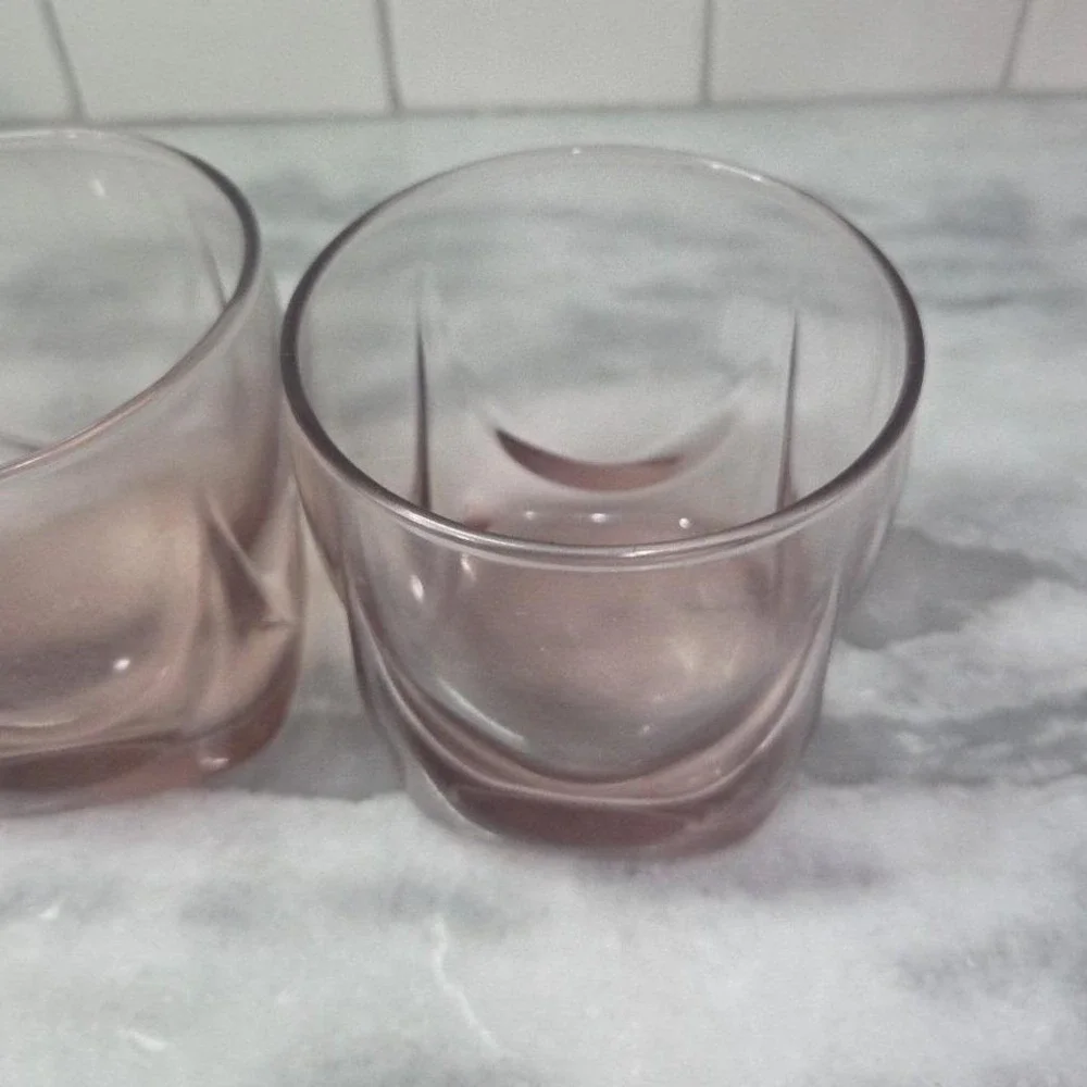 Libbey Imperial Plum Old Fashioned Glasses, Set of 2 Drape Style Whiskey Tumbler